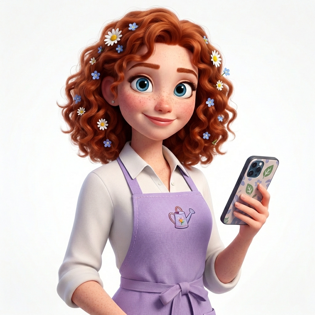 BloomyPost Mascot - Assistante IA Fleuriste